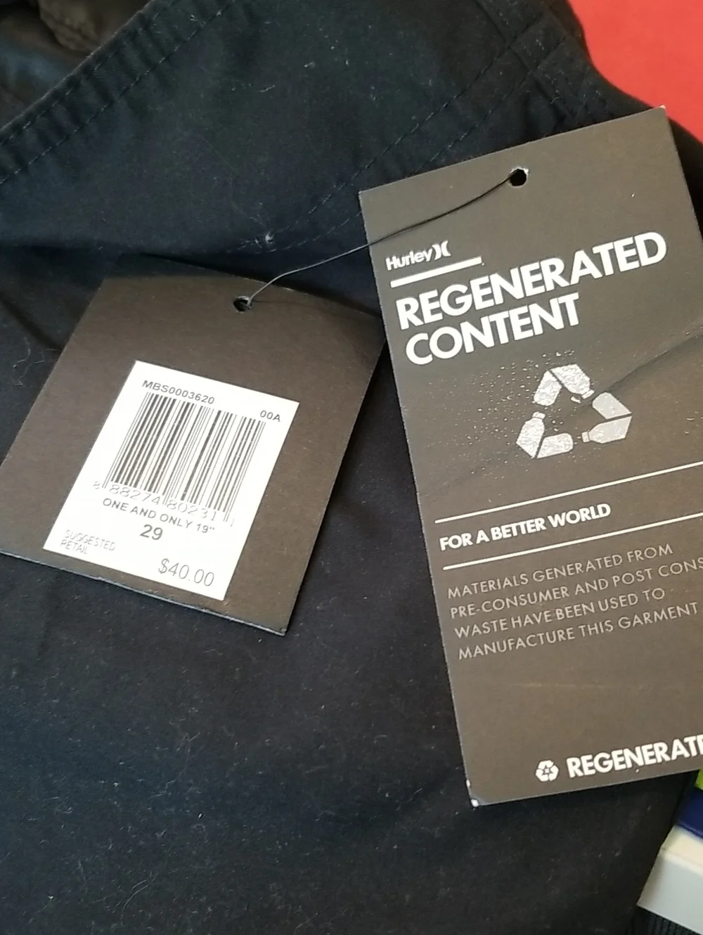 Hurley mens swim/board shorts size 29 (S) front pocket & tie front NWT
